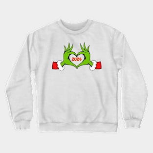 Grinch Heart 2024 Crewneck Sweatshirt